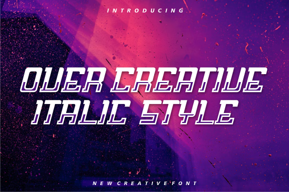 Over Creative: A Modern Display Font for Bold Digital Branding