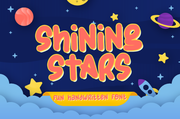 Shining Stars: A Playful Display Font for Crafters and Product Designers