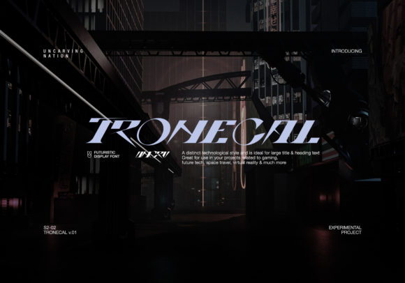 Tronecal: A Modern Display Font for Sharp Brand Campaigns
