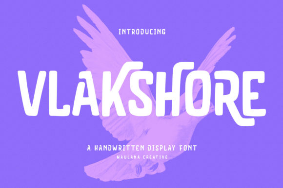 Vlakshore: A Bold Handwritten Display Font for Modern Web Design